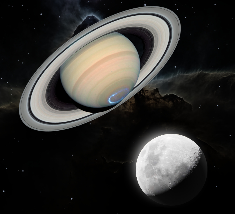 Conjuction of Moon and Saturn