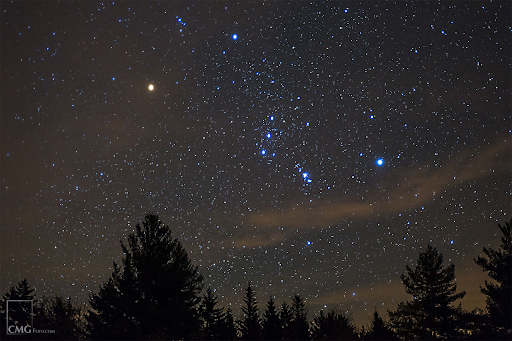 Orion Constellation on a clear winter night