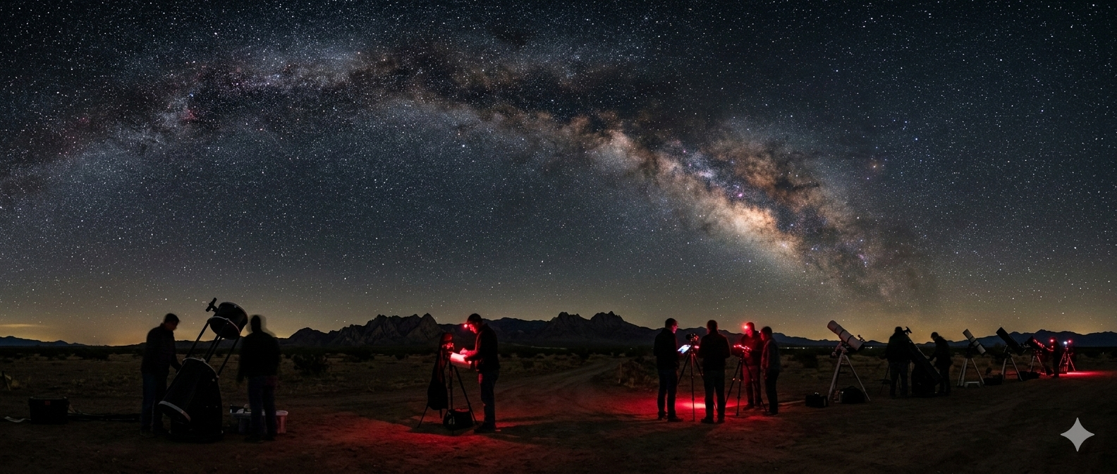 Observation at Night Starry Sky